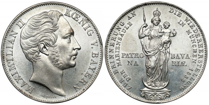 Bayern, Maximilian II, 2 Gulden (Mariengulden) 1855 - Patrona Bavariae
Bawaria,...