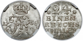 Preussen, Friedrich II, 1/24 taler 1756-A, Berlin
Prusy, Fryderyk II, 1/24 talara 1756-A, Berlin 
Grade: NGC MS66 

EUROPE WORLD COINS - GERMANY