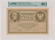 1.000 mkp 1919 - bez oznaczenia serii Reference: Miłczak 22a
Grade: PMG 66 EPQ 

POLAND POLEN