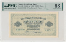 500.000 mkp 1923 - 7 cyfr - G Reference: Miłczak 36i
Grade: PMG 63 

POLAND POLEN