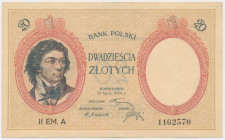 20 złotych 1924 - II EM.A - PIĘKNA Reference: Miłczak 59a
Grade: XF 

POLAND POLEN