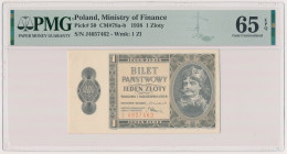 1 złoty 1938 Chrobry - J Rzadka seria pojedyncza. 
Reference: Miłczak 78a
Grade: PMG 65 EPQ 

POLAND POLEN
