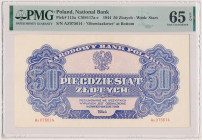 50 złotych 1944 ...owe - Az Reference: Miłczak 117b
Grade: PMG 65 EPQ 

POLAND POLEN