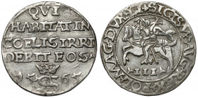 Zygmunt II August, Trojak Tykocin 1565 - 'szyderczy' Poszukiwany i ceniony trojak nazywany przez lata szyderczym. Charakterystyczna moneta, której awe...