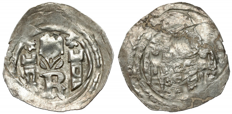 Austria, Rudolph I (1273-1291) Pfennig Przedstawienie: pomiędzy dwiema wieżami (...