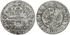 Zygmunt III Waza, Grosz Kraków 1616 - ostatni - RZADKOŚĆ Oto moneta nieobecna nawet w wybitnych, polskich zbiorach jak ten Emeryka Hutten-Czapskiego, ...