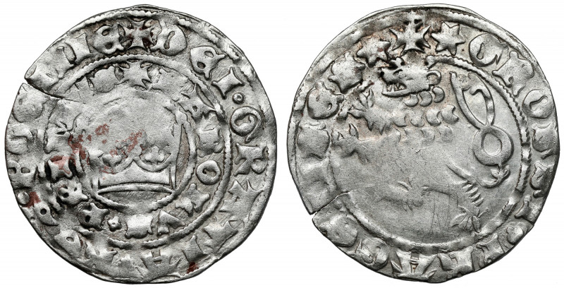 Bohemia, Charles IV (1346-1378) Prague groschen 
Grade: F+ 

EUROPE CZECH REP...