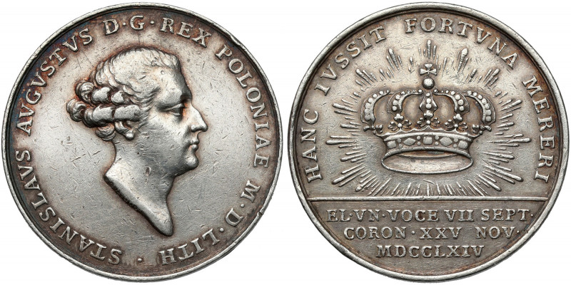 Poniatowski, Medal koronacyjny 1764 r. (Pingo) Medal upamiętniający koronację St...