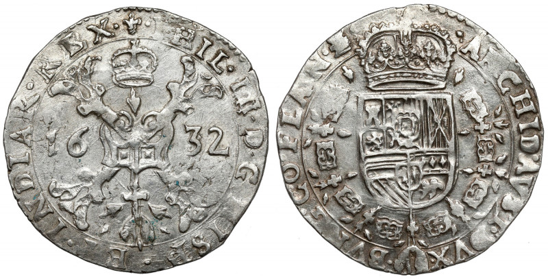 Spanish Netherlands, Philip IV, 1/4 patagon 1632 Silver, diameter 32,18 mm, weig...