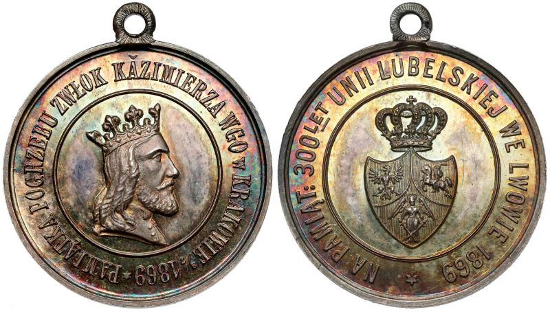 Medal, Pamiątka Pogrzebu Kazimierza Wielkiego / 300-lecie Unii Lubelskiej 1869 W...