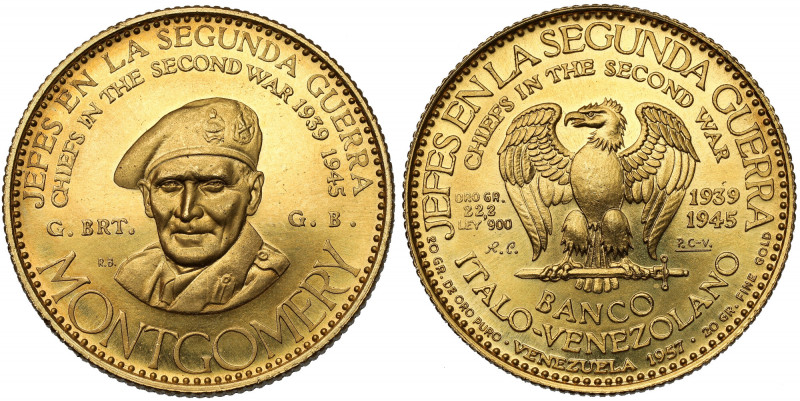 Venezuela, Gold Medal - Chiefs of the Second World War - Montgomery Gold, diamet...