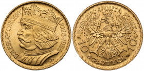 10 złotych 1925 Chrobry Złoto, średnica 19 mm, waga 3.22 g 
Reference: Parchimowicz 125
Grade: XF+ 

POLAND POLEN