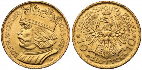 10 złotych 1925 Chrobry Złoto, średnica 19 mm, waga 3.23 g 
Reference: Parchimowicz 125
Grade: XF 

POLAND POLEN