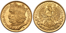 20 złotych 1925 Chrobry Złoto, średnica 20.9 mm, waga 6.45 g Reference: Parchimowicz 126
Grade: XF+ 

POLAND POLEN