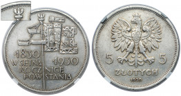 Sztandar 5 złotych 1930 - GŁĘBOKI Jedna z najrzadszych monet obiegowych okresu międzywojnia. Głęboki sztandar, czyli bardzo niewielka emisja, zaniecha...
