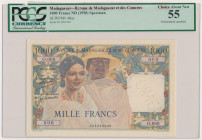 Madagascar, 1.000 Francs (1950) - SPECIMEN Reference: Pick 48s
Grade: PCGS 55 

MADAGASCAR