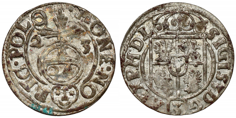 Zygmunt III Waza, Półtorak Bydgoszcz 1623 - POLO/O Odmiana z herbem Sas w tarczy...