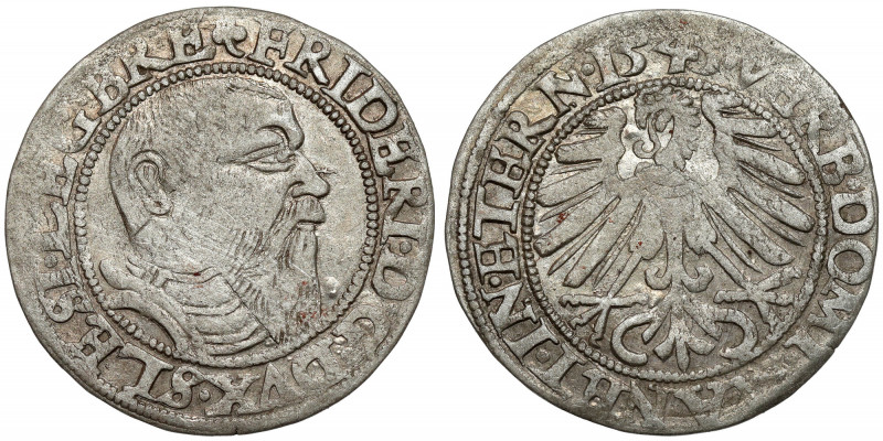 Śląsk, Fryderyk II, Grosz 1545, Legnica Reference: Kopicki 4925 (R)
Grade: VF/V...