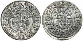 Zygmunt III Waza, Półtorak Ryga 1620 - klucze Menniczy, z lustrem. 
 Odmiana z herbem Rygi (kluczami) pod Jabłkiem Królewskim. Wariant legendowy z NO...