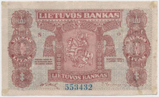 Lithuania, 1 Litas 1922 - November issuse Po konserwacji.&nbsp; Reference: Pick 13a
Grade: F-VG 

Lithuania