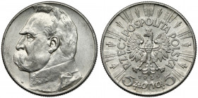 Piłsudski 5 złotych 1935 Reference: Chałupski 2.26.2.a, Parchimowicz 118.b
Grade: XF+/AU 

POLAND POLEN
