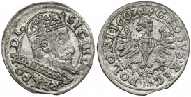 Zygmunt III Waza, Grosz Kraków 1607 Pięknej prezencji moneta. 
 Odmiana z dużym popiersiem i Lewartem w tarczy. Wariant legendowy PO / POLON 
Refere...