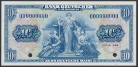 Germany, Bank Deutscher Lander, 10 Mark - SPECIMEN Reference: Pick 16s
Grade: UNC 

GERMANY DEUTSCHLAND