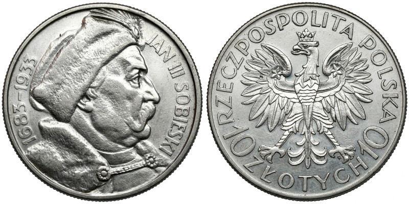 Sobieski 10 złotych 1933 Reference: Chałupski 2.29.1.a (R), Parchimowicz 121
Gr...