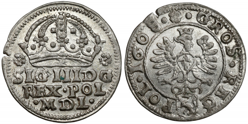 Zygmunt III Waza, Grosz Kraków 1608 - przejściowy Piękna moneta.
 Typ przejścio...