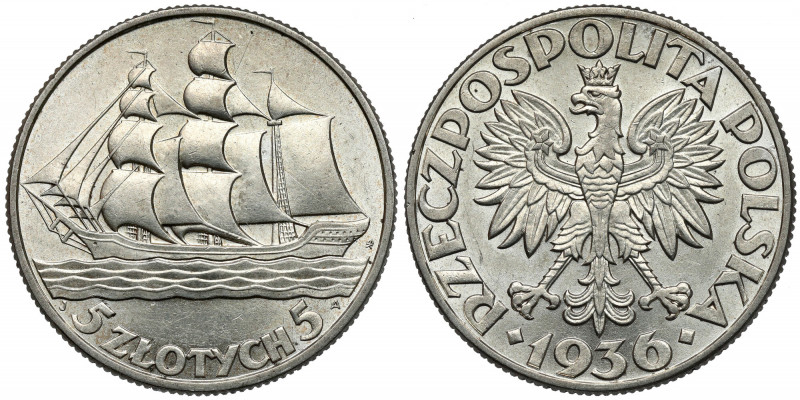 Piłsudski 5 złotych 1936 Reference: Chałupski 2.27.1.a (R), Parchimowicz 119
Gr...