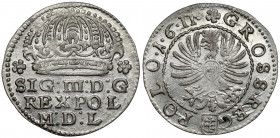 Zygmunt III Waza, Grosz Kraków 1611 - piękny Piękny przedstawiciel płytko bitego rocznika. Wyraźne, mocne lustro mennicze. 
Reference: Dutkowski jak ...