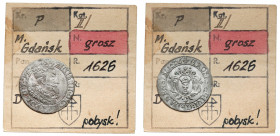 Zygmunt III Waza, Grosz Gdańsk 1626 - ex. Kałkowski Odmiana POL.D:R:PR. Obwódka na rewersie pełna (zamiast sznurowej). Ex. Tadeusz Kałkowski. 
 Refer...