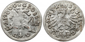 Zygmunt III Waza, Grosz Wilno 1609 - menniczy Pięknie zachowany grosz. 
 Wczesny dla tego rocznika typ Orła i Pogoni. Odmiana z rozetką nad Pogonią. ...