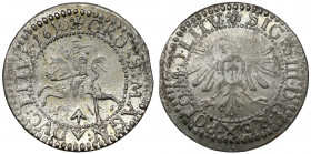 Zygmunt III Waza, Grosz Wilno 1610 - MAGA/N Przejściowy typ z nowym rodzajem Pogoni, ale wczesnym typem orła (szerokim). Ciekawy wariant z błędem popr...