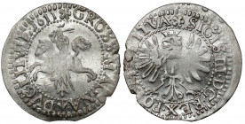 Zygmunt III Waza, Grosz Wilno 1611 - LITVA Mennicze lustro, niedoskonałości tłoczenia, bardzo atrakcyjna prezencja. 
 Odmiana legendowa POL M D LITVA...