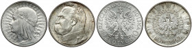 Głowa Kobiety i Piłsudski, 10 złotych 1932-1939, zestaw (2szt) 
Grade: XF+ 

POLAND POLEN