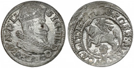Zygmunt III Waza, Grosz Wilno 1625 - lustro Pierwszy rocznik po dziesięcioletniej przerwie w emisji tego nominału w Wilnie. Piękne, mennicze lustro. D...