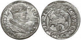 Zygmunt III Waza, Grosz Wilno 1625 - piękne lustro Pierwszy rocznik po dziesięcioletniej przerwie w emisji tego nominału w Wilnie. Bardzo ładny grosz....