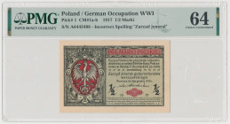 1/2 mkp 1916 jenerał - A Reference: Miłczak 1a
Grade: PMG 64 

POLAND POLEN POLAND POLEN GERMANY