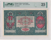 Dyrekcja PKKP 500 mkp 01.1919 Po konserwacji.&nbsp; Reference: Miłczak 17
Grade: PMG 25 

POLAND POLEN