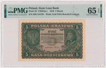 5 mkp 1919 - II Serja DE (Mił.24c) Reference: Miłczak 24c
Grade: PMG 65 EPQ 

POLAND POLEN