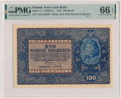 100 mkp 1919 - IA Serja R (Mił.27b) Reference: Miłczak 27b
Grade: PMG 66 EPQ 

POLAND POLEN