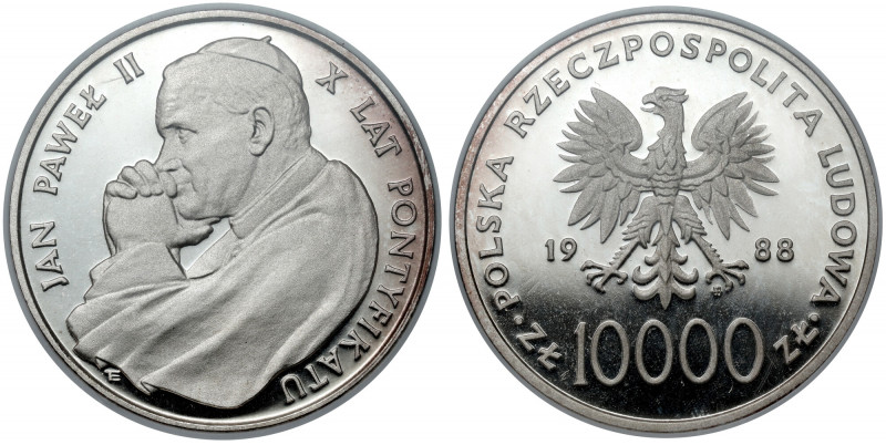 10.000 złotych 1988 Jan Paweł II - X lat pontyfikatu Reference: Parchimowicz 366...