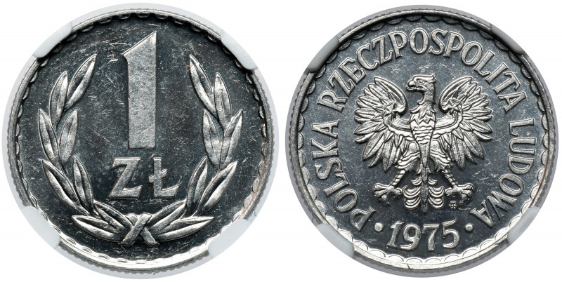 1 złoty 1975 - PROOF LIKE Ceniony przez kolekcjonerów typ noty - 'proof like' ('...