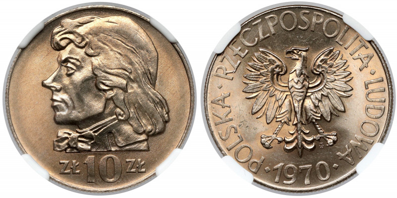 10 złotych 1970 Kościuszko Reference: Parchimowicz 236.b
Grade: NGC MS65