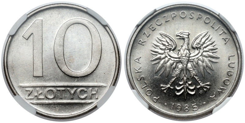 10 złotych 1985 Reference: Parchimowicz 243.b
Grade: NGC MS64