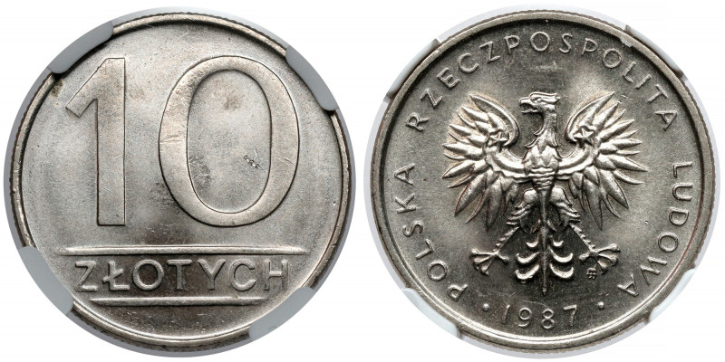 10 złotych 1987 Reference: Parchimowicz 243.d
Grade: NGC MS64