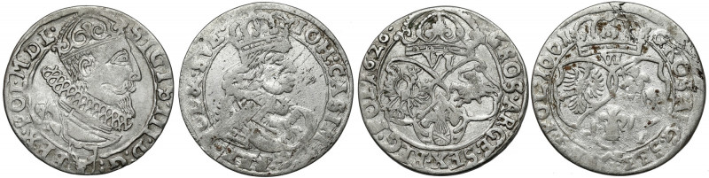 Zygmunt III Waza i Jan II Kazimierz, zestaw 1626-1661, zestaw (2szt) 
Grade: 2,...