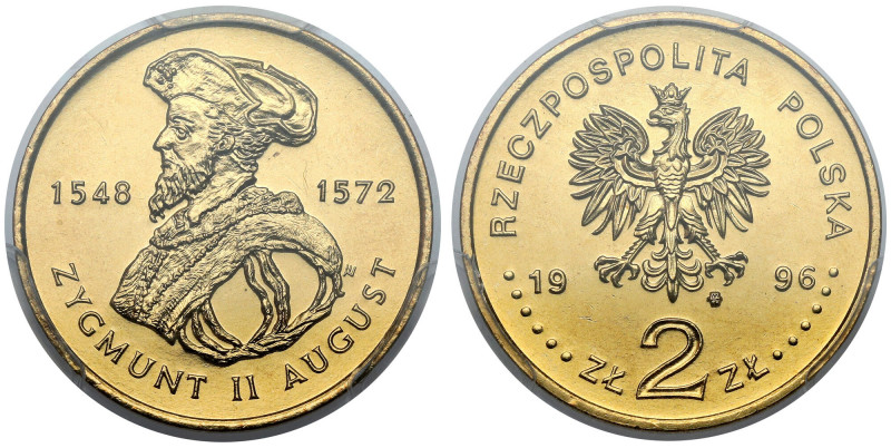 2 złote 1996 Zygmunt II August 
Grade: PCGS MS67 

POLAND POLEN