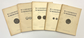 Wiadomości numizmatyczne 1959 i 1960 - kompletne dwa roczniki Pełny komplet Wiadomości Numizmatycznych z lat 1959-1960.